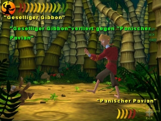 Der Monkey Kombat löst das Beleidigungsfechten ab. Leider nicht annähernd so gut wie das Original.